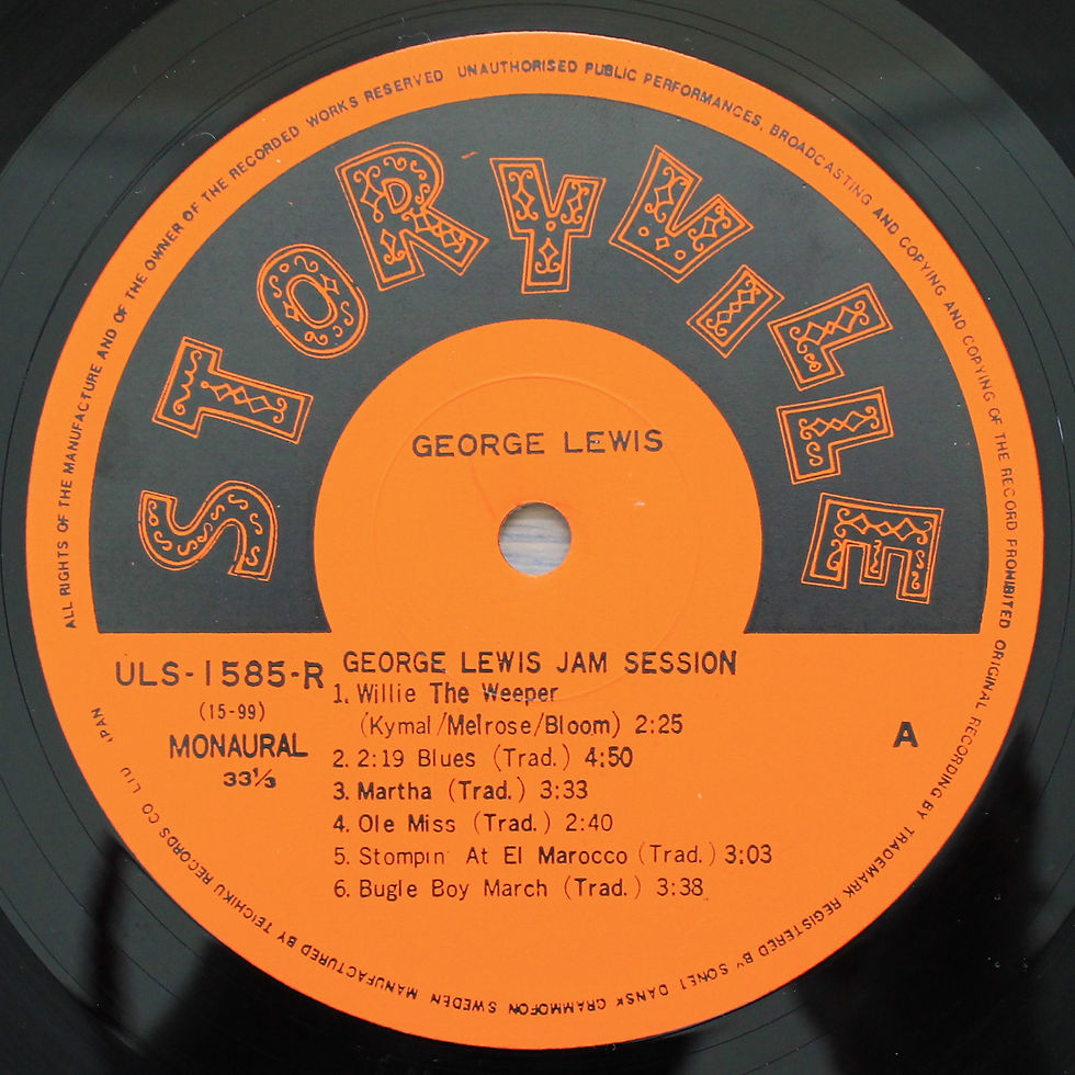 Thumbnail: George Lewis – George Lewis Jam Session İmzalı Plak
