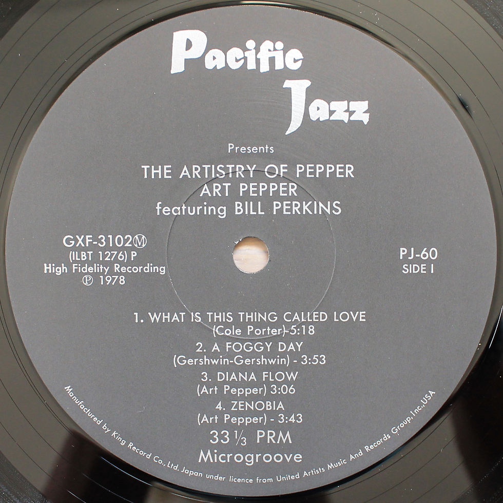 Thumbnail: Art Pepper - The Artistry Of Pepper 33'lük LP PLAK