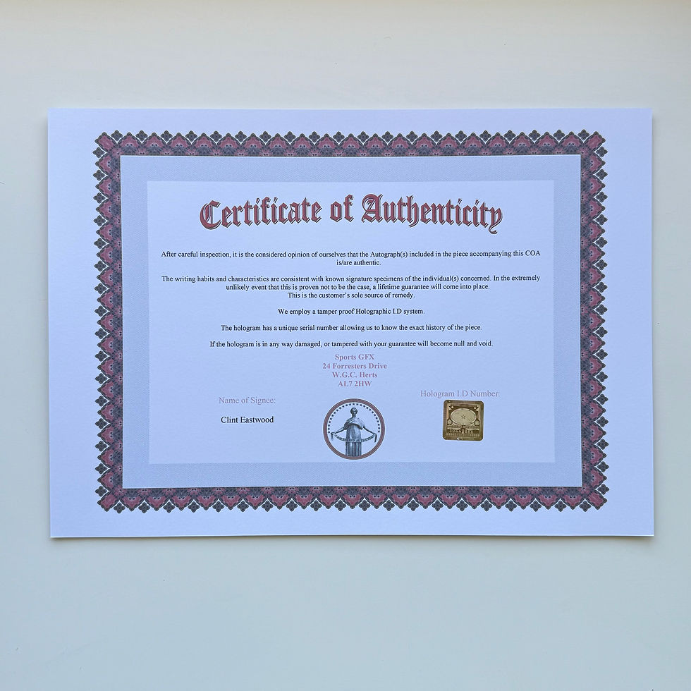 Thumbnail: Clint Eastwood 20x30 cm Boyutunda El İmzalı Fotoğraf (Ömür Boyu COA)