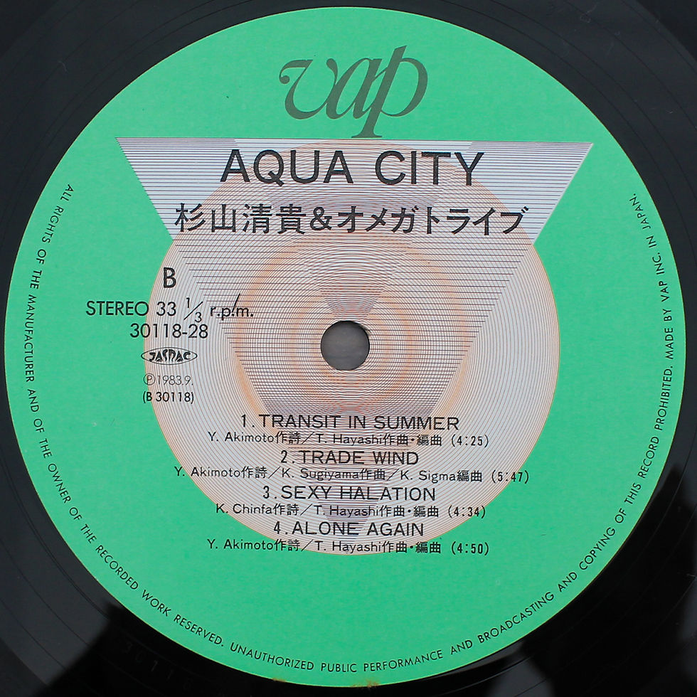 Thumbnail: S. Kiyotaka & Omega Tribe - Aqua City