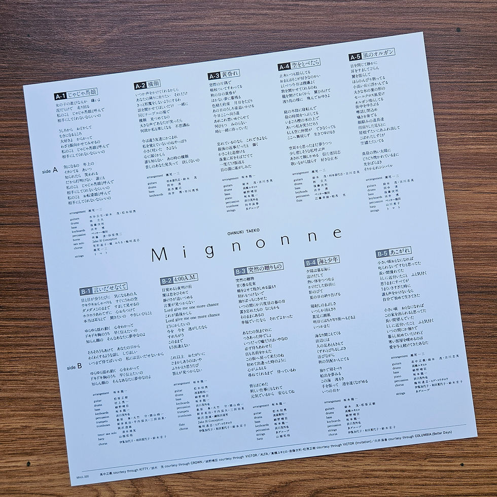 Thumbnail: Ohnuki Taeko – Mignonne