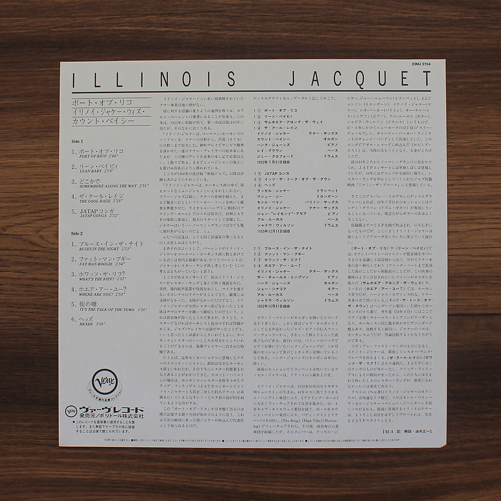 Thumbnail: Illinois Jacquet And His Orchestra & Count Basie – Port Of Rico İmzalı Plak