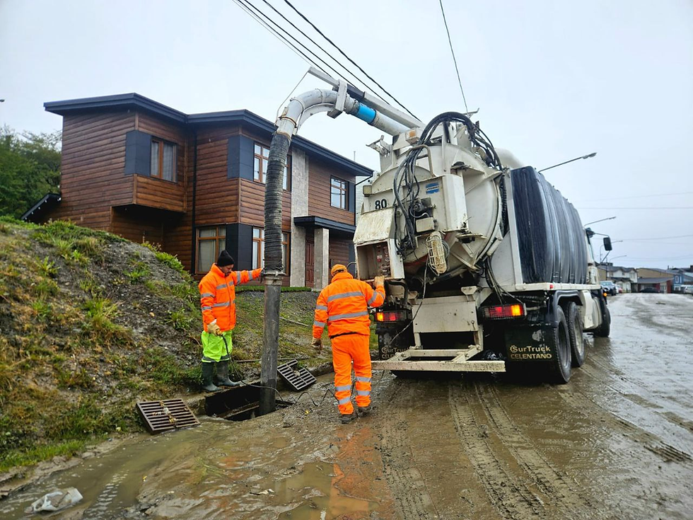 💧Ushuaia: La municipalidad interviene en zonas anegadas tras las intensas precipitaciones