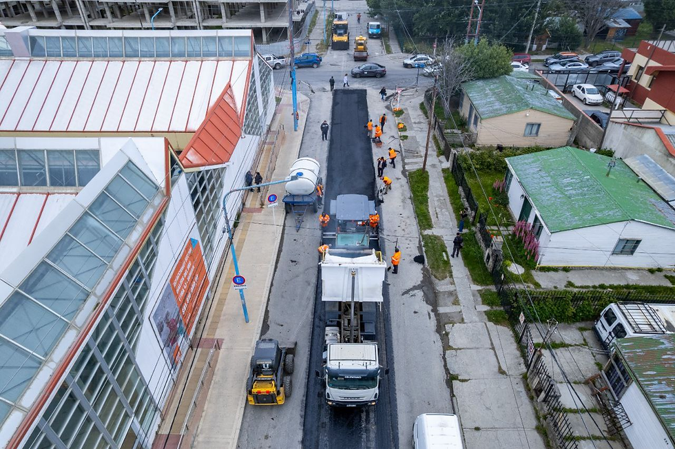 🚧Ushuaia: Avanza el programa de recuperación vial con repavimentación en las calles 12 de octubre y Fitz Roy