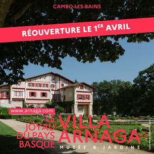 Ouverture de la Villa Arnaga et de ses jardins du 01er avril au 08 novembre 2026