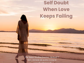 A thoughtful woman sits alone in calm light, symbolizing Valentine’s Day loneliness and the self doubt that arises when relationships keep failing. The graphic points toward clarity, inner stability, and a grounded path toward healthy love.