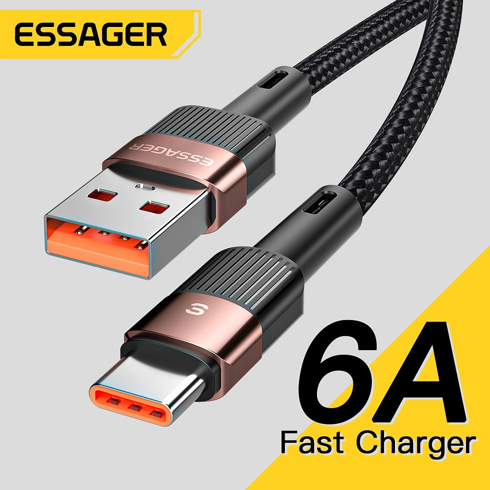 תמונה ממוזערת: 6A סוג C כבל USB טעינה מהירה עבור Huawei P40 פרו P30 66W 