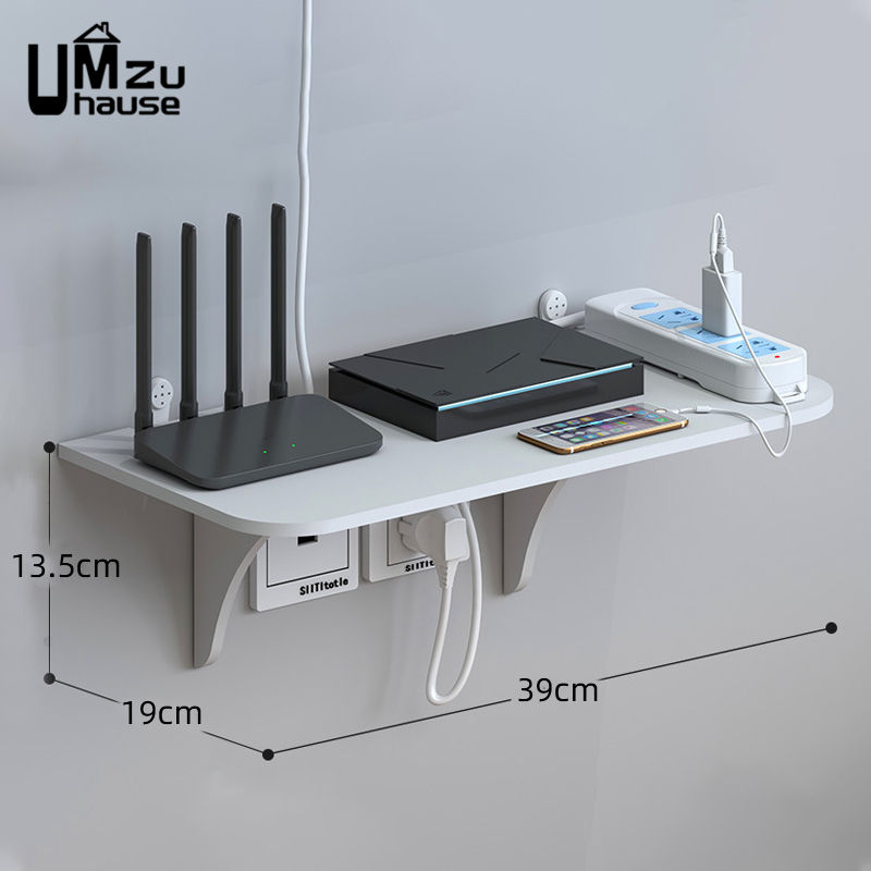 תמונה ממוזערת: נתב מדף צף תליית מתלה Multi Tap Outlet Wifi טלוויזיה ממיר לוח