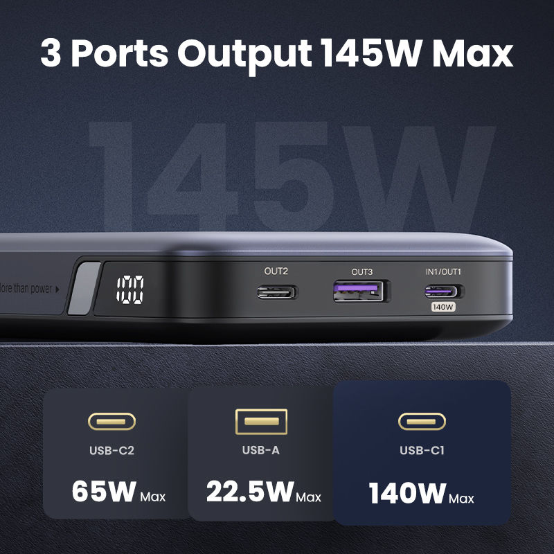 תמונה ממוזערת: UGREEN 140W PowerBank נייד 25000mAh PD טעינה מהירה PowerBank למ�