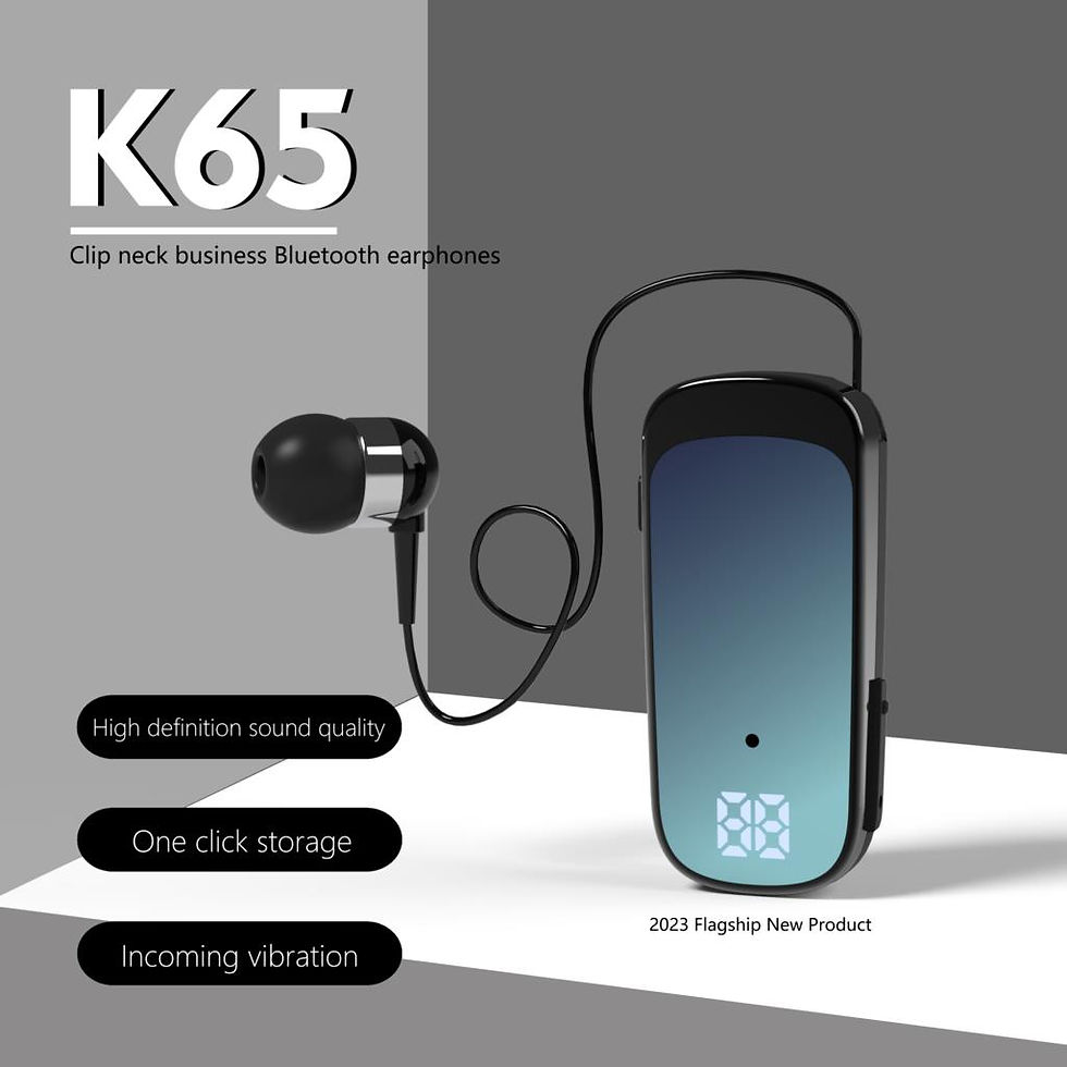תמונה ממוזערת: K65 20 שעות עבודה מיני אוזניות Bluetooth אלחוטיות דיבורית תזכורת שיחות Vibration