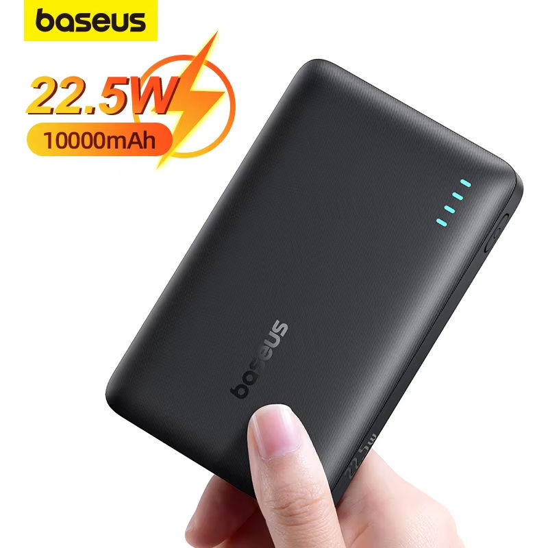 Baseus 22.5W PowerBank 10000mAh מטען נייד PowerBank QC PD טעינה מ�
