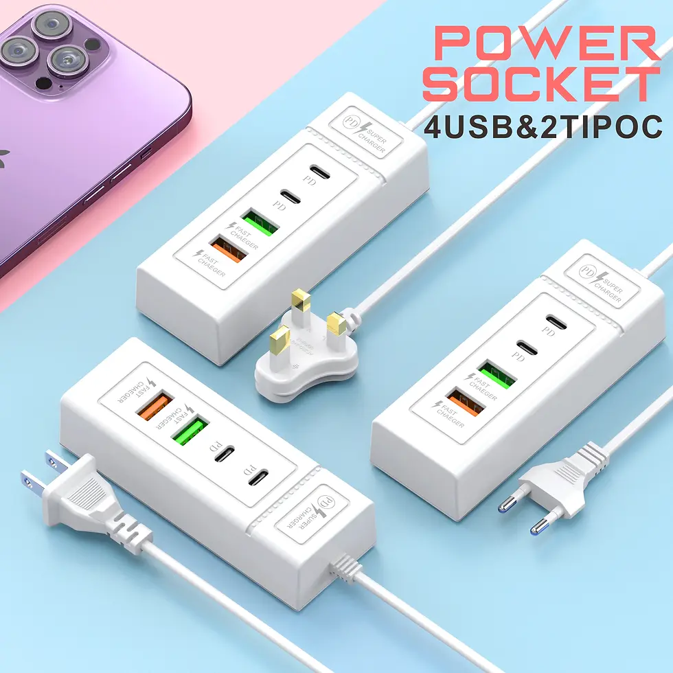 תמונה ממוזערת: 4 Ports USB Fast Charging Charger Type C Wall Charger For iPhone Samsung Xiaomi 
