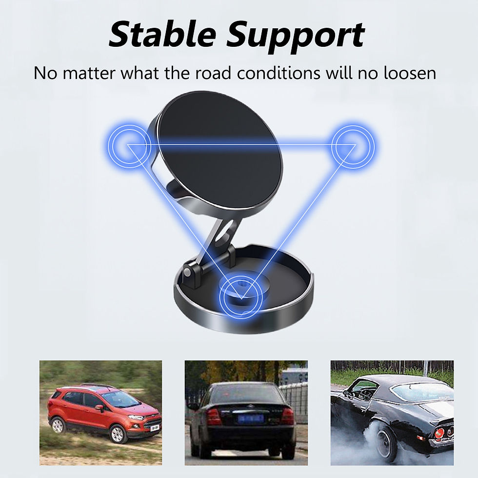 תמונה ממוזערת: Round Folding Magnetic Car Holder 360 Degree Rotatable Mobile Phone Bracket Moun