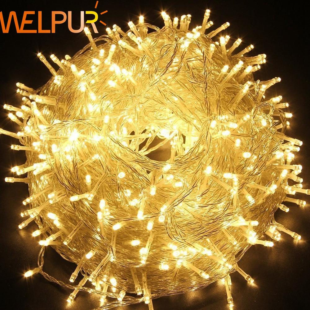 LED Fairy Strings Light Outdoor Waterproof Garland 220V 10M 20M 50M For Christma