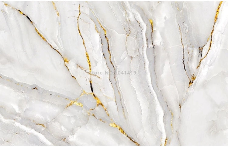 תמונה ממוזערת: Custom Photo Wallpaper Modern Light Luxury Golden Marble Landscape Mural Backgro