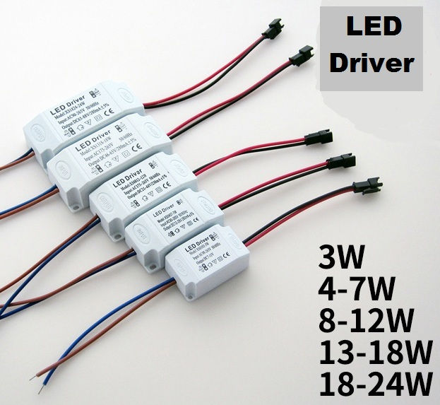 LED Driver Constant Current Wide Voltage 90-265V 1-3W 4-7W 8-12W 13-18W 18-24W P