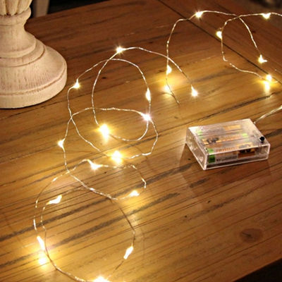 תמונה ממוזערת: 2M 3M 5M 10M 100 Led מחרוזות חוט נחושת 3XAA סוללה מופעל חתונת חג המולד