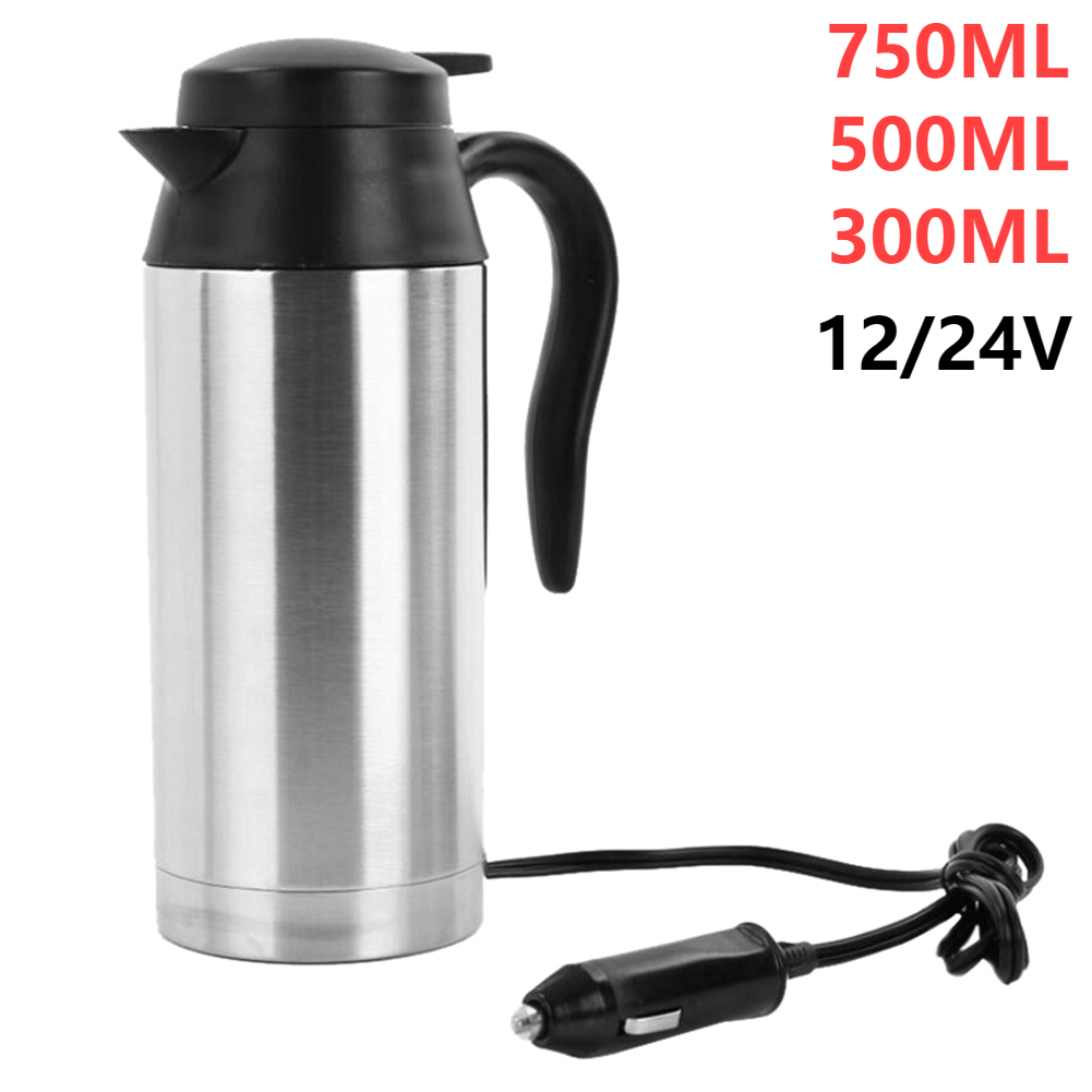 12V/24V כוס חימום חשמלי קומקום נירוסטה בקבוק מחמם מים לתה