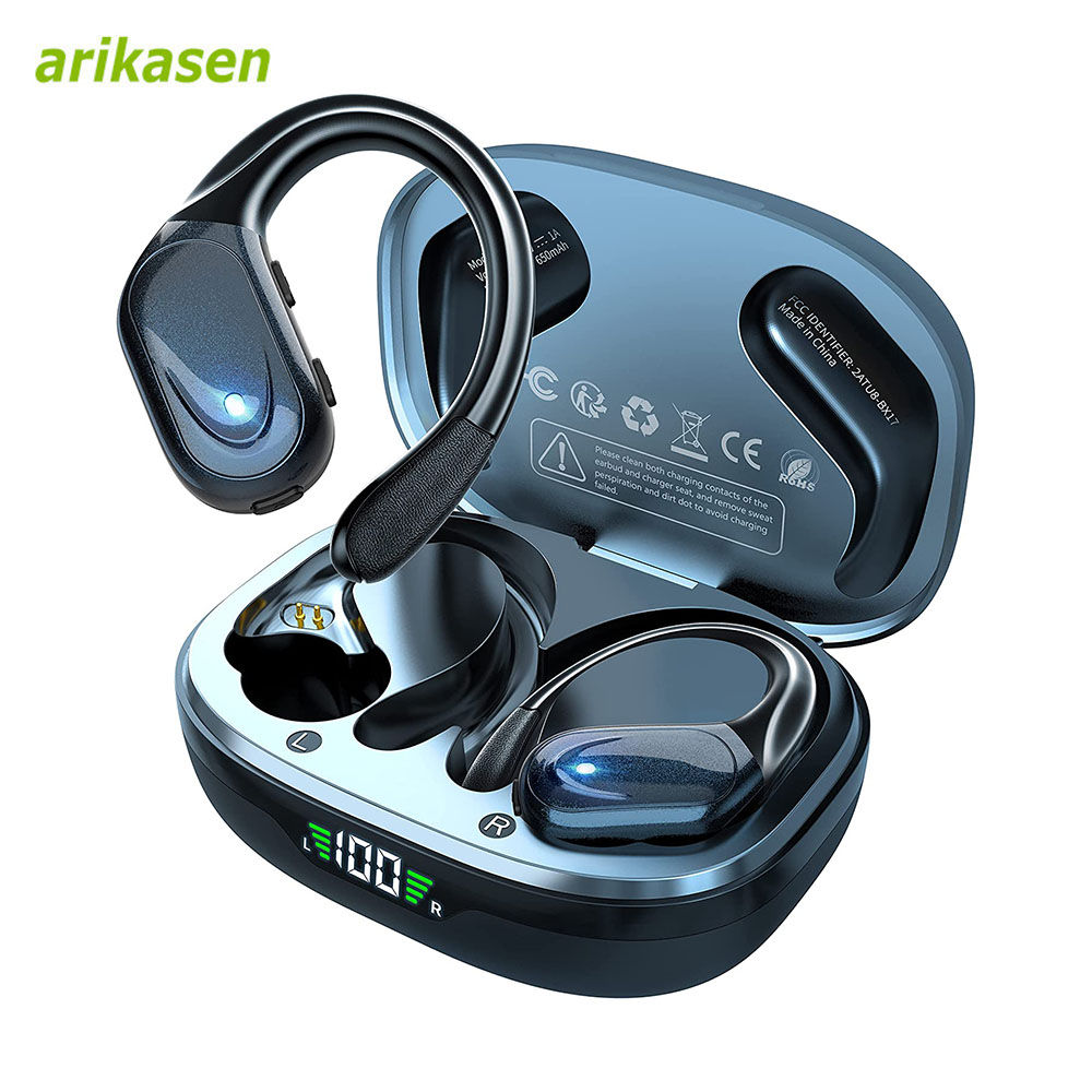 אוזניות אלחוטיות ספורט Bluetooth 5.3 אוזניות עם מיקרופון מבטל רעשים 75