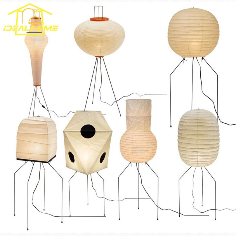 מנורת רצפה יפנית Wabi-sabi Akari Noguchi Yong LED E27 מנורת �