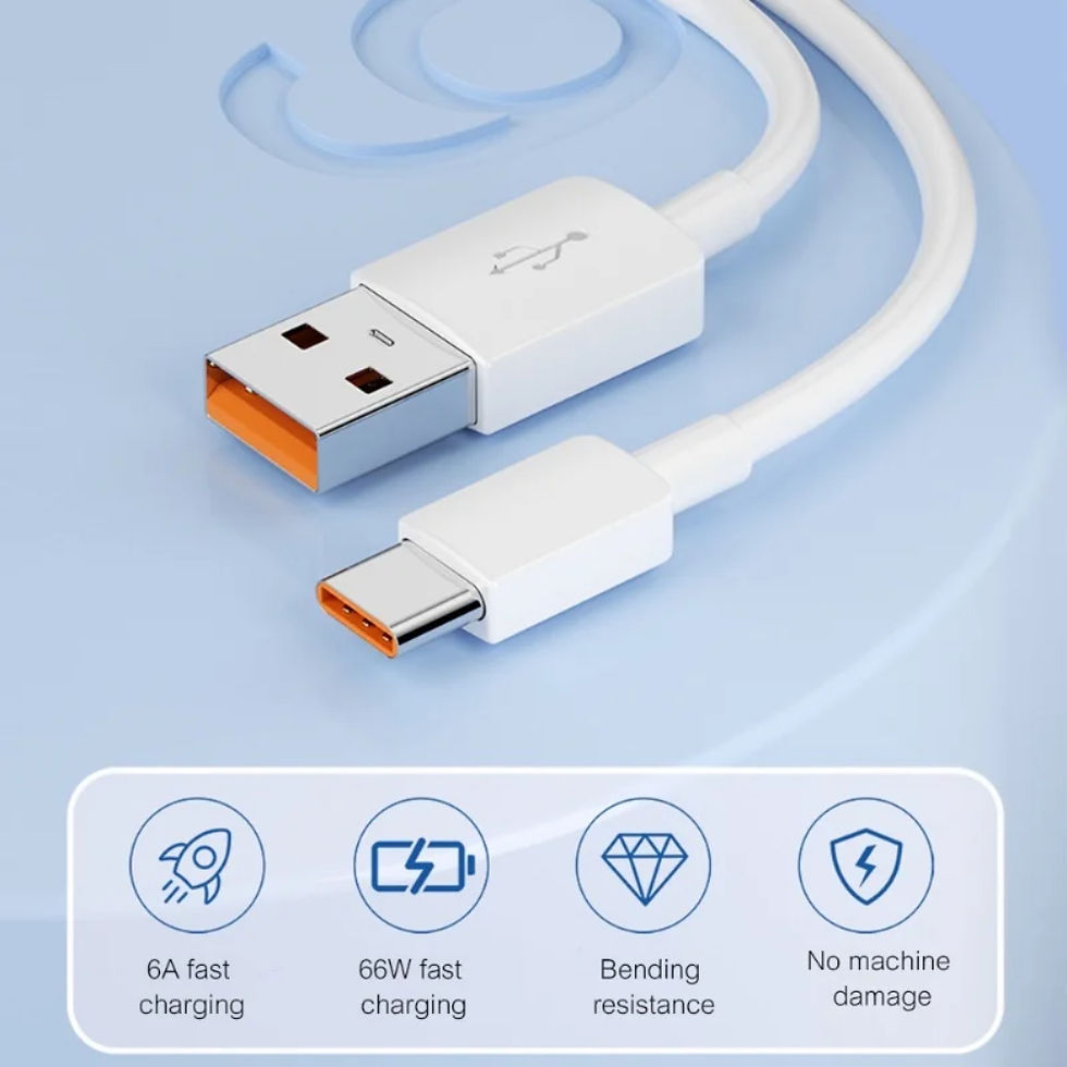 תמונה ממוזערת: כבל נתונים מהיר מיקרו/טייפ C USB ארוך במיוחד NNBILI 2024 NEW 6A 1M-14M