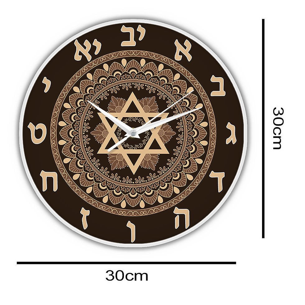 תמונה ממוזערת: מנדלה פרחונית שעון קיר זוהר מגן דוד לד שלט ניאון מואר יודאיקה א