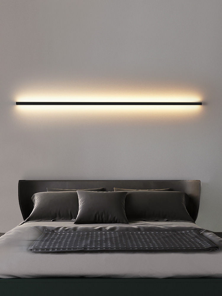 Wall lamp bedroom bedside Lights nordic decorative luminaires line minimalist li