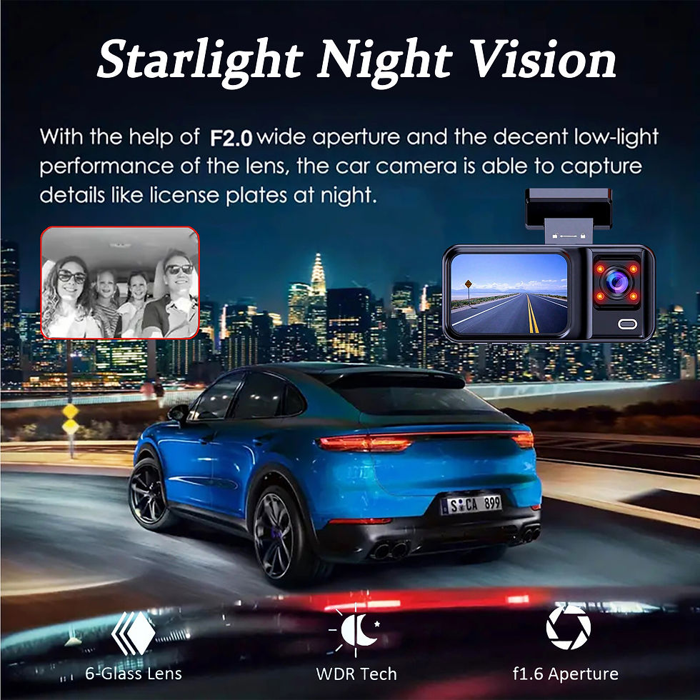 תמונה ממוזערת: 3 ערוצים DVR לרכב HD 1080P 3-עדשות בתוך רכב מצלמת דש מצלמה תלת כיוונית
