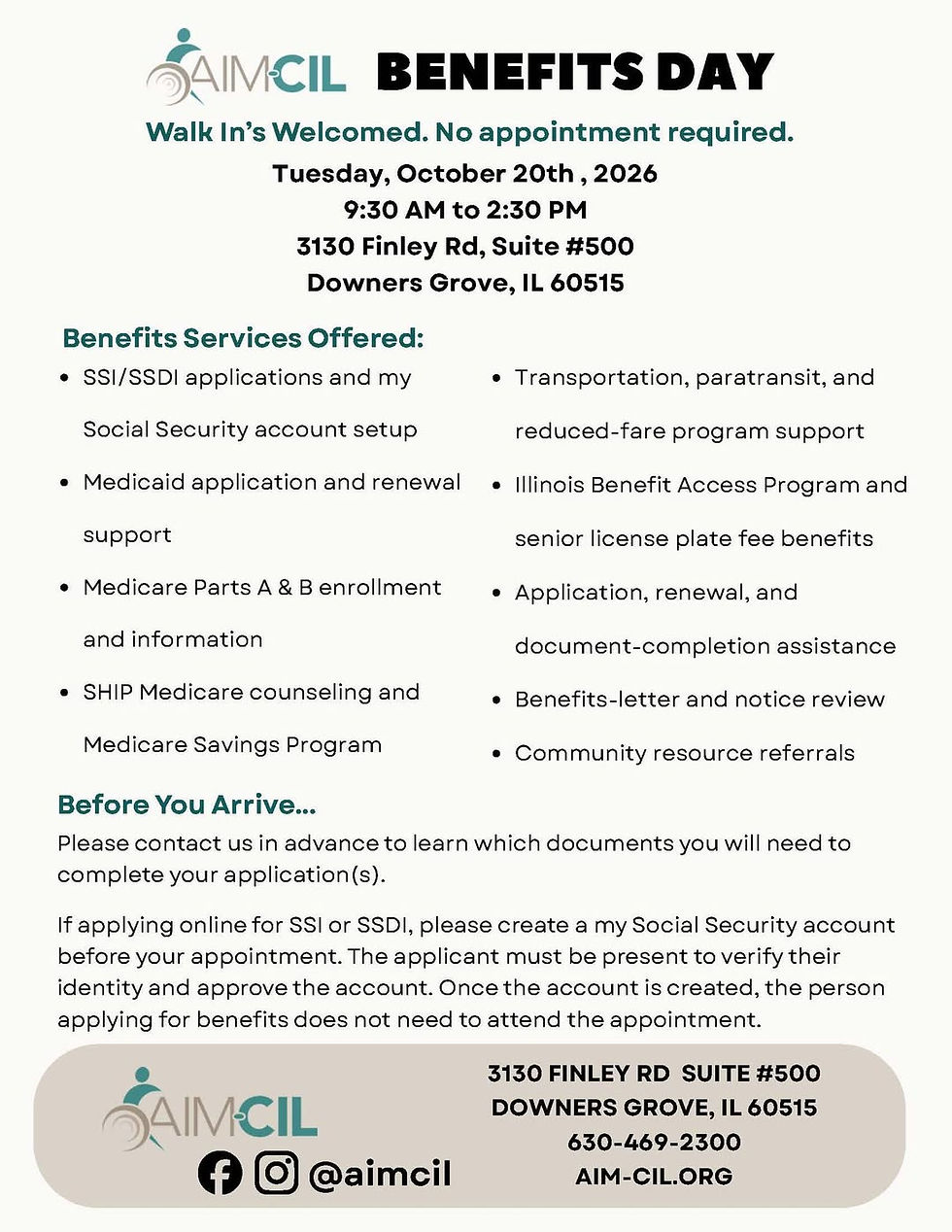 AIMCIL Benefits day/ Dia de beneficios