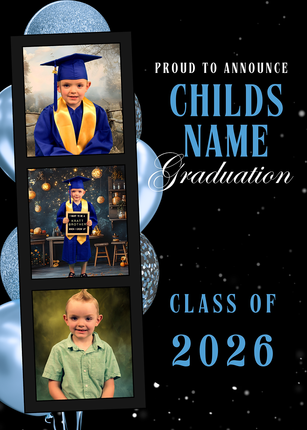 Thumbnail: Balloon Celebration Graduation Announcements (set of 10)