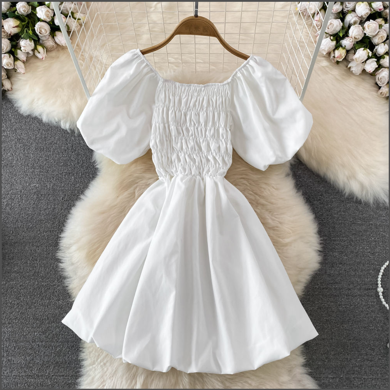 White Smocked Dress