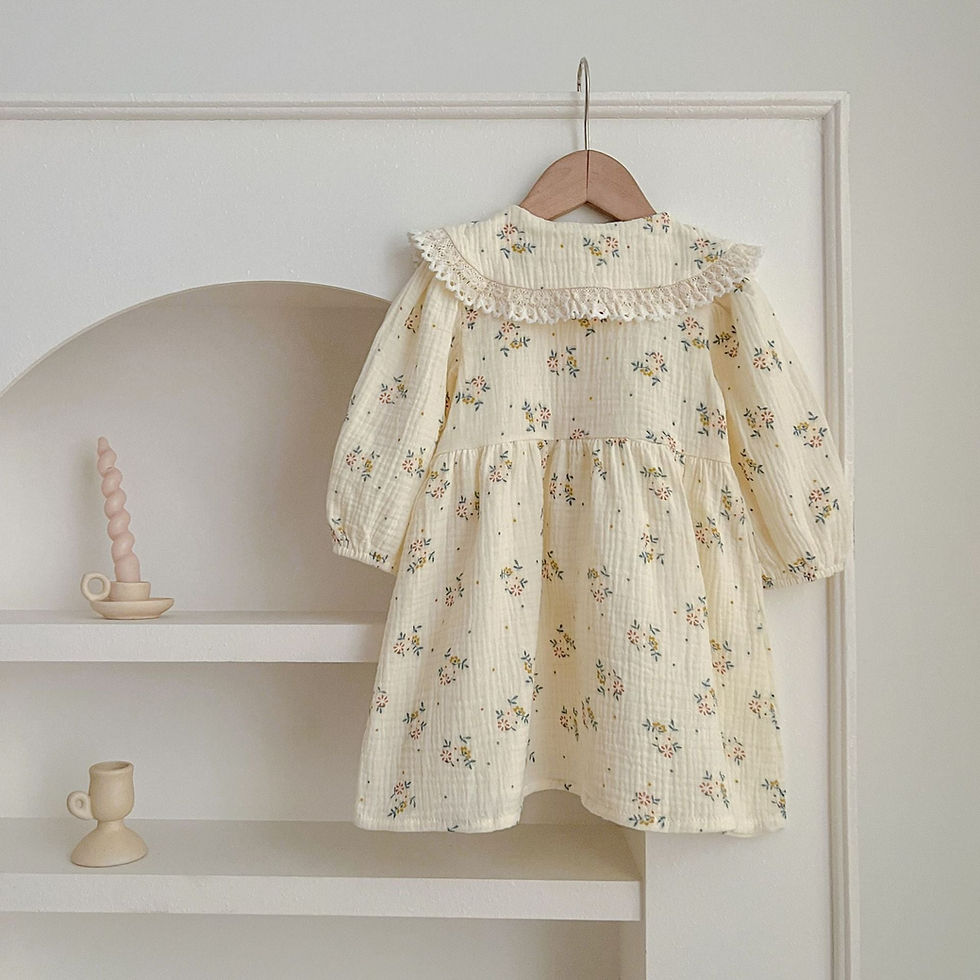 Thumbnail: Adorable Baby Lace Collar Onesies or Floral Patter