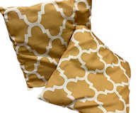 Yellow & White Moroccan Square Pillows