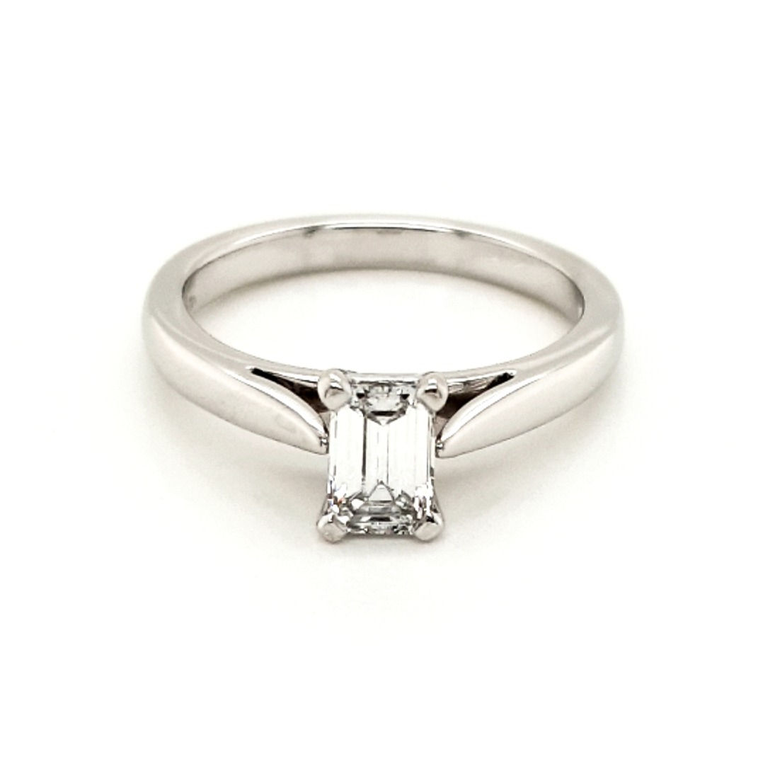 Emerald Cut Solitaire Engagement Ring