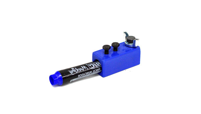 Marcador Manual 1 risco- Caneta Ponta grossa - Cor Azul- 9/380/38Sa/40