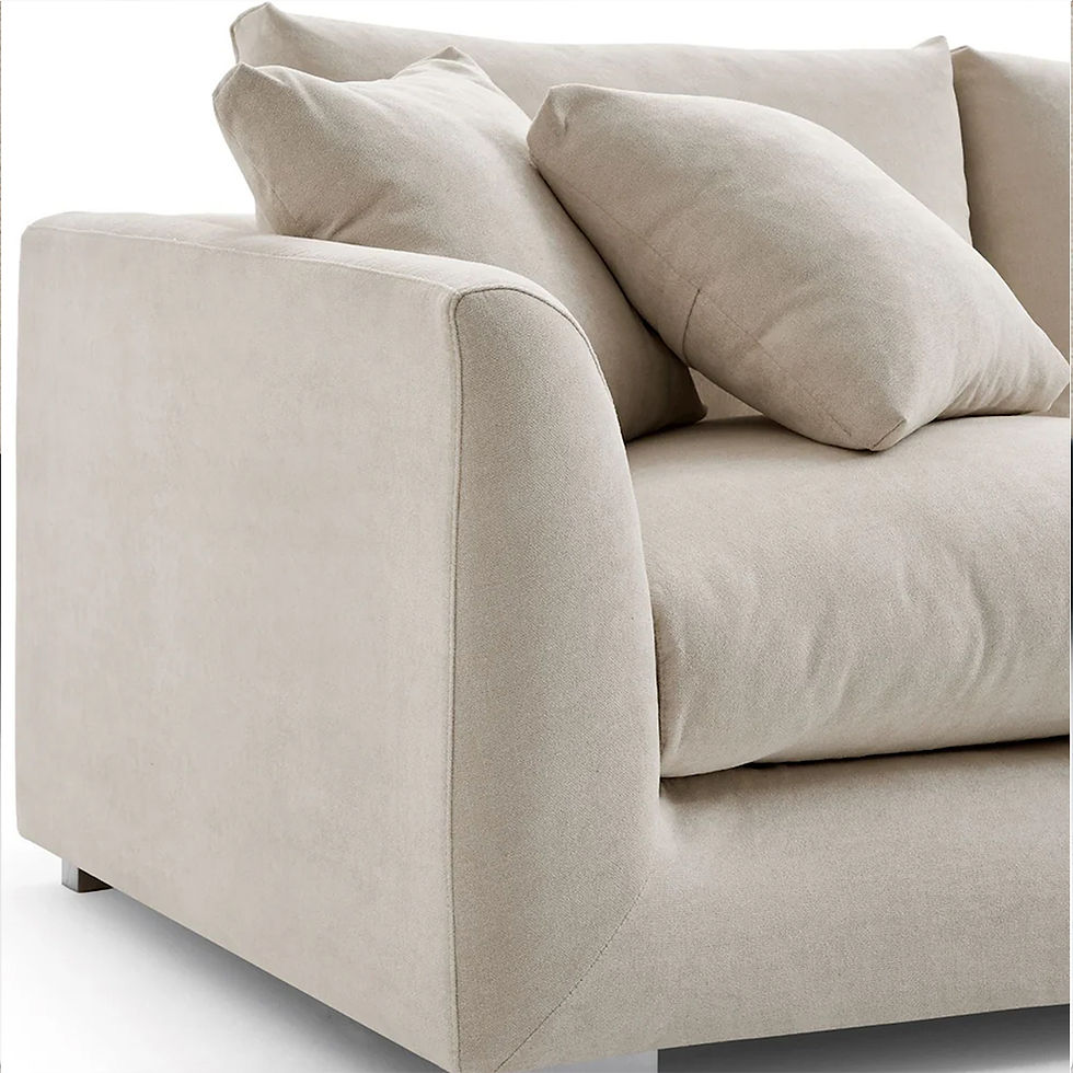 Thumbnail: Harmony 3 Seater Sofa Set  With Ottoman Cream