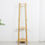 Thumbnail: Colin Bamboo Coat Rack with Storage Shelves Natural
