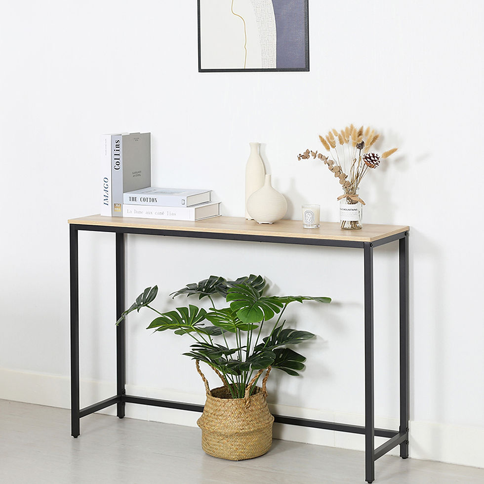 Thumbnail: Rome Industrial Style Console Table Oak