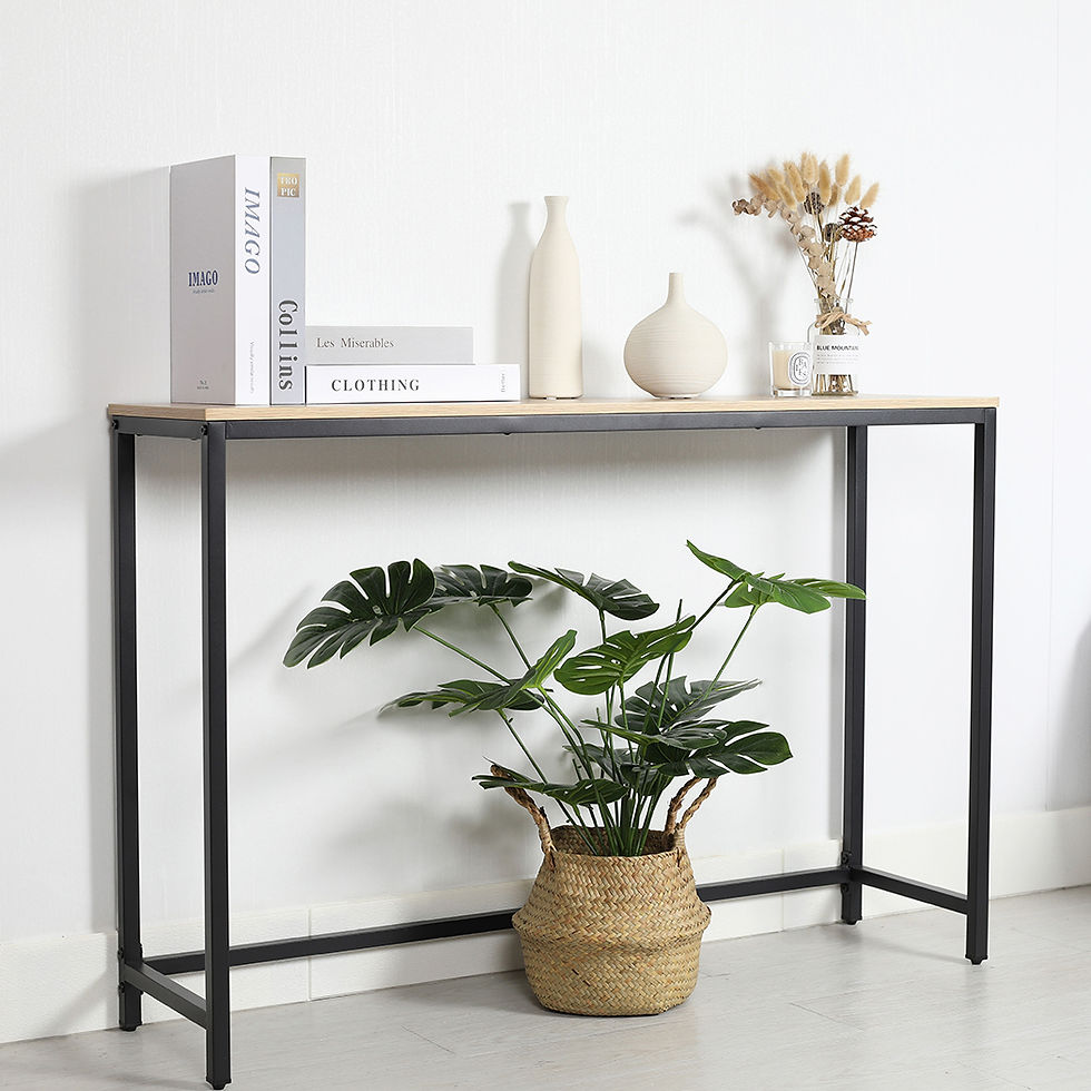 Thumbnail: Rome Industrial Style Console Table Oak
