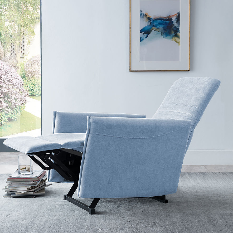Thumbnail: Perth Pushback Recliner Chair Blue