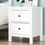 Thumbnail: Franco 2 Drawers Bedside Table White