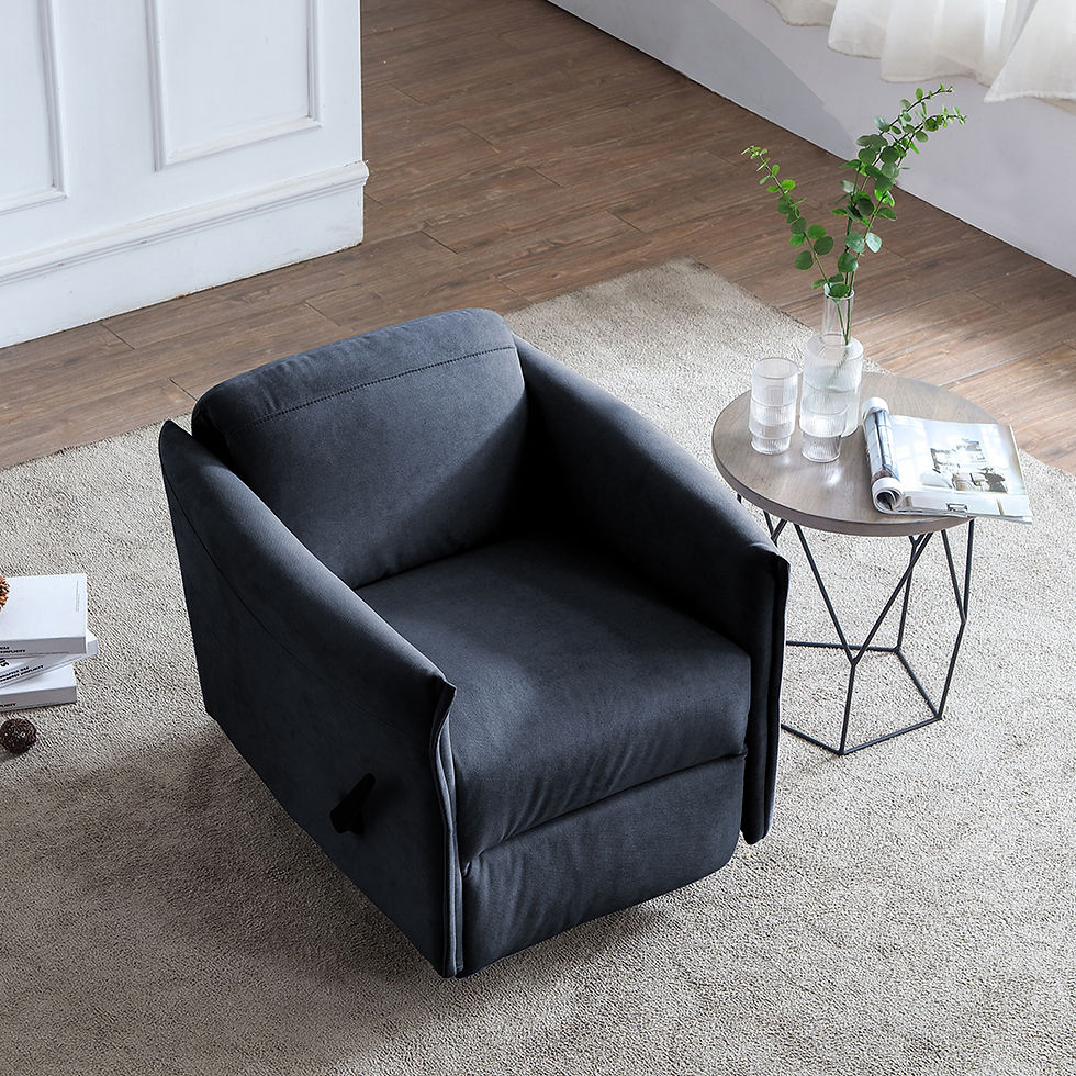 Thumbnail: Eden Rocking Recliner Chair Charcoal Black