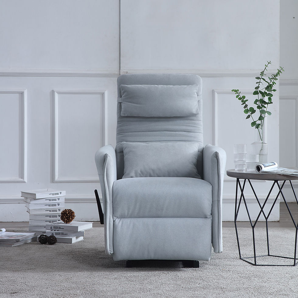 Thumbnail: Eden Rocking Recliner Chair Light Grey