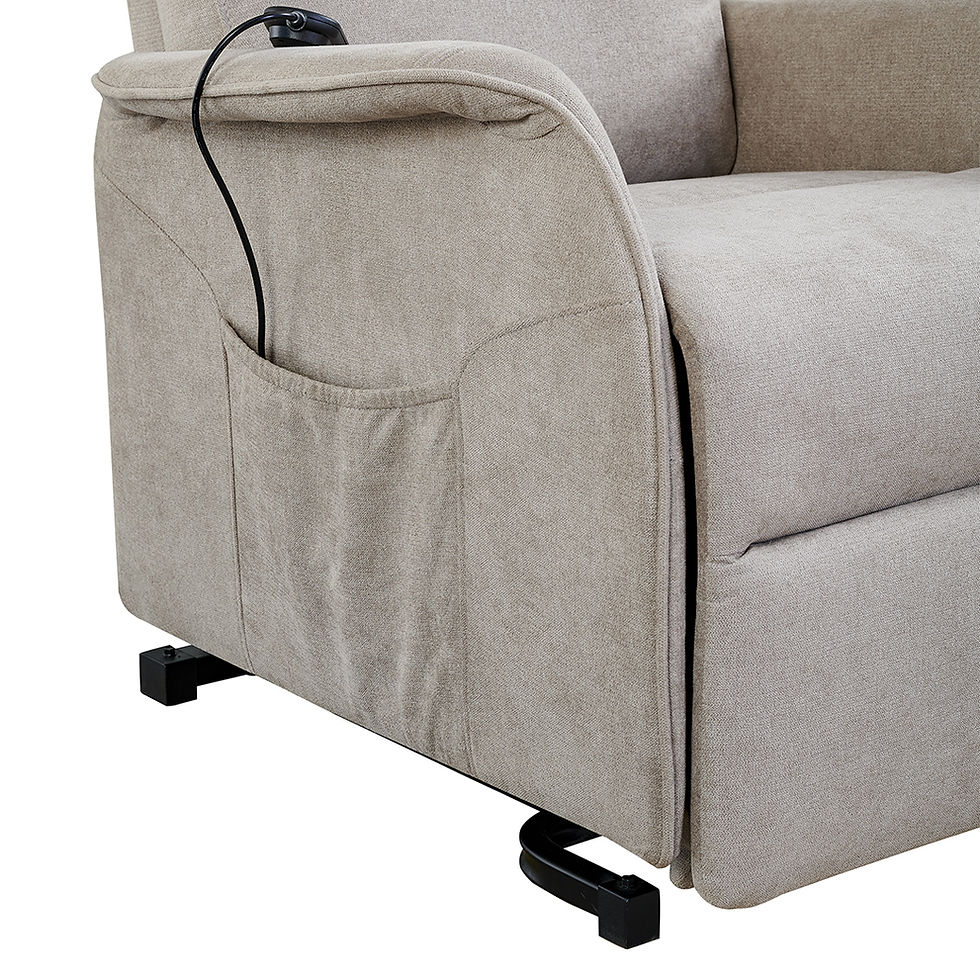 Thumbnail: Yass Electric Recliner Lift Chair Vanilla Beige