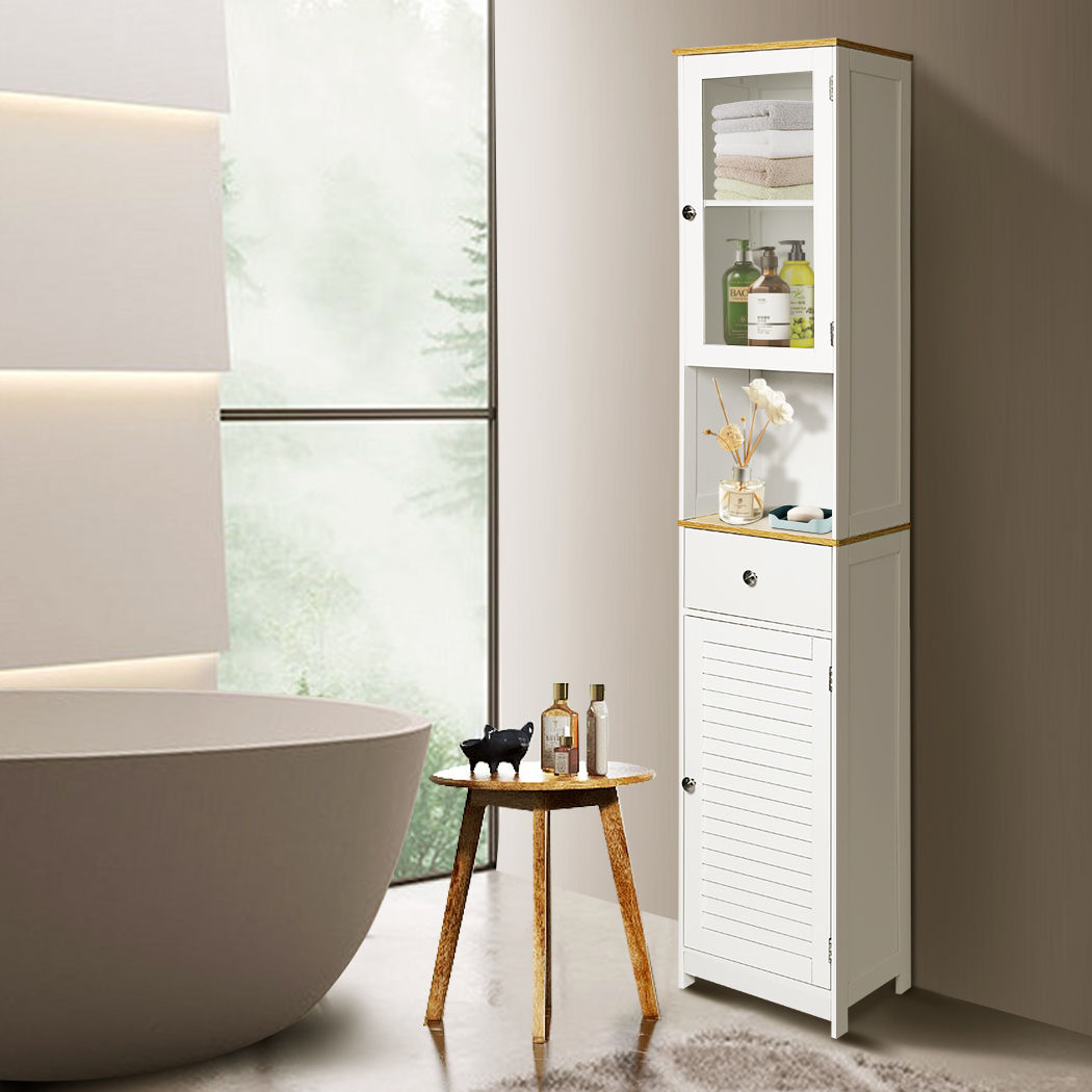 Auston Tall Bathroom Storage Cabinet