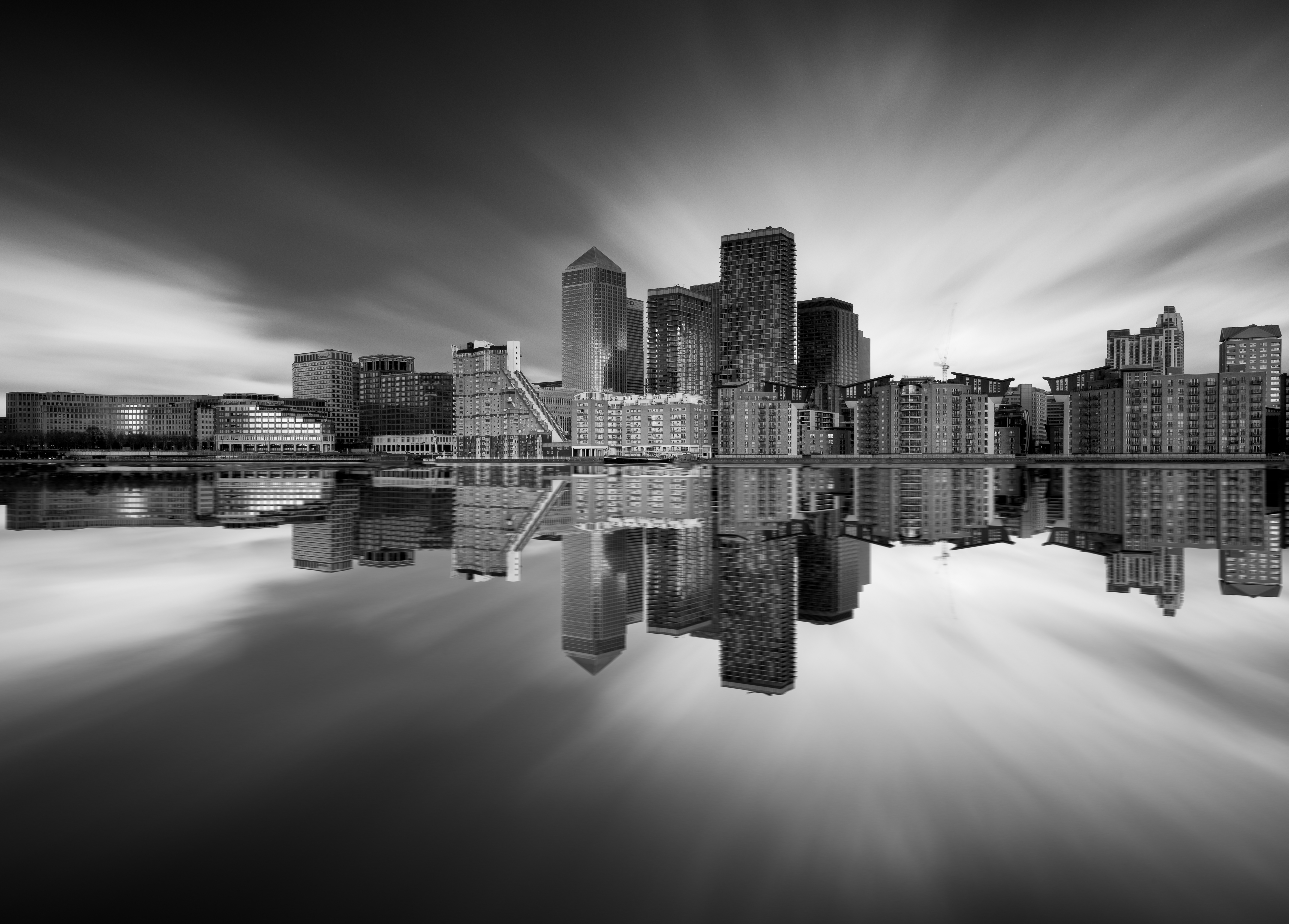 black and white long exposure