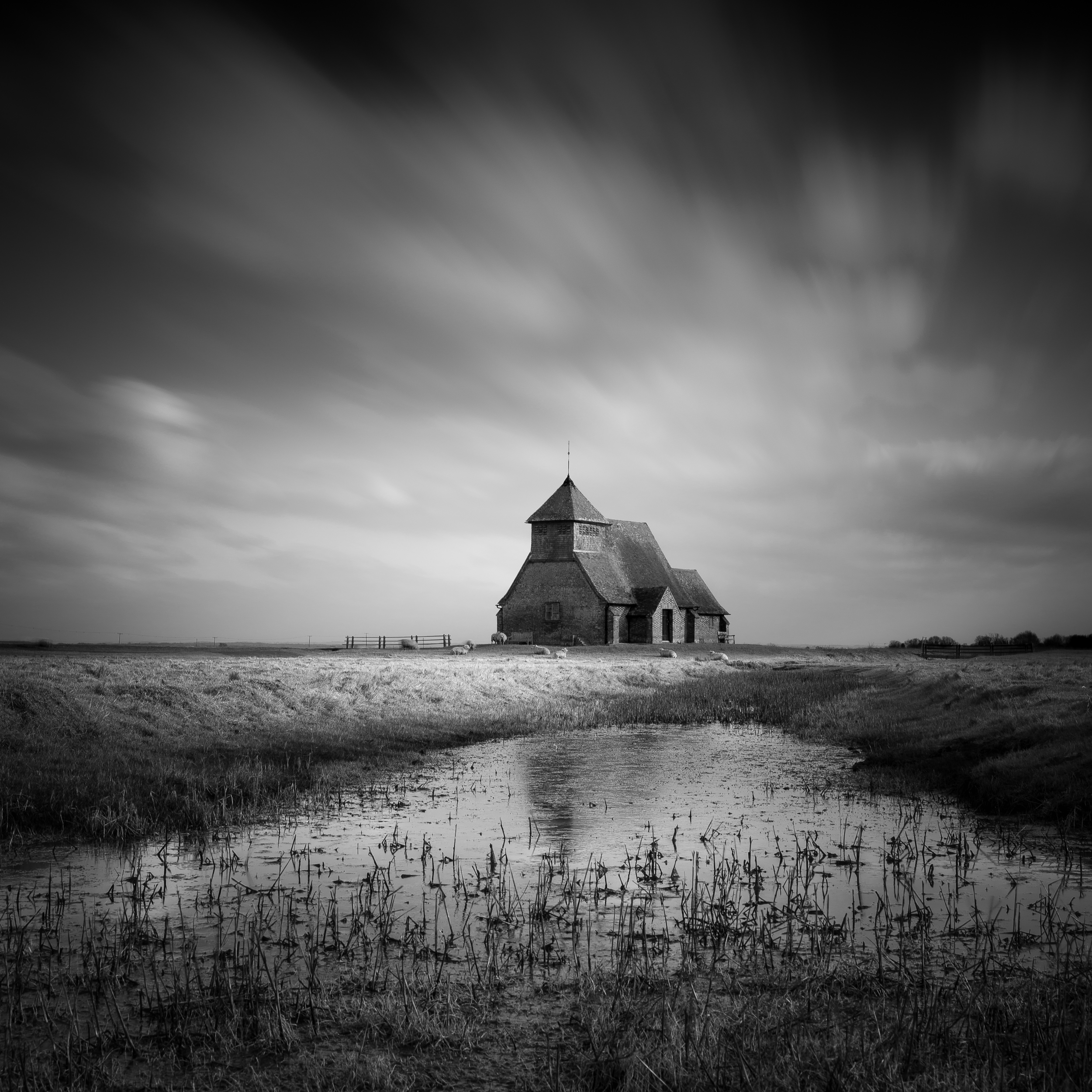 Fairfield, black and white photo
