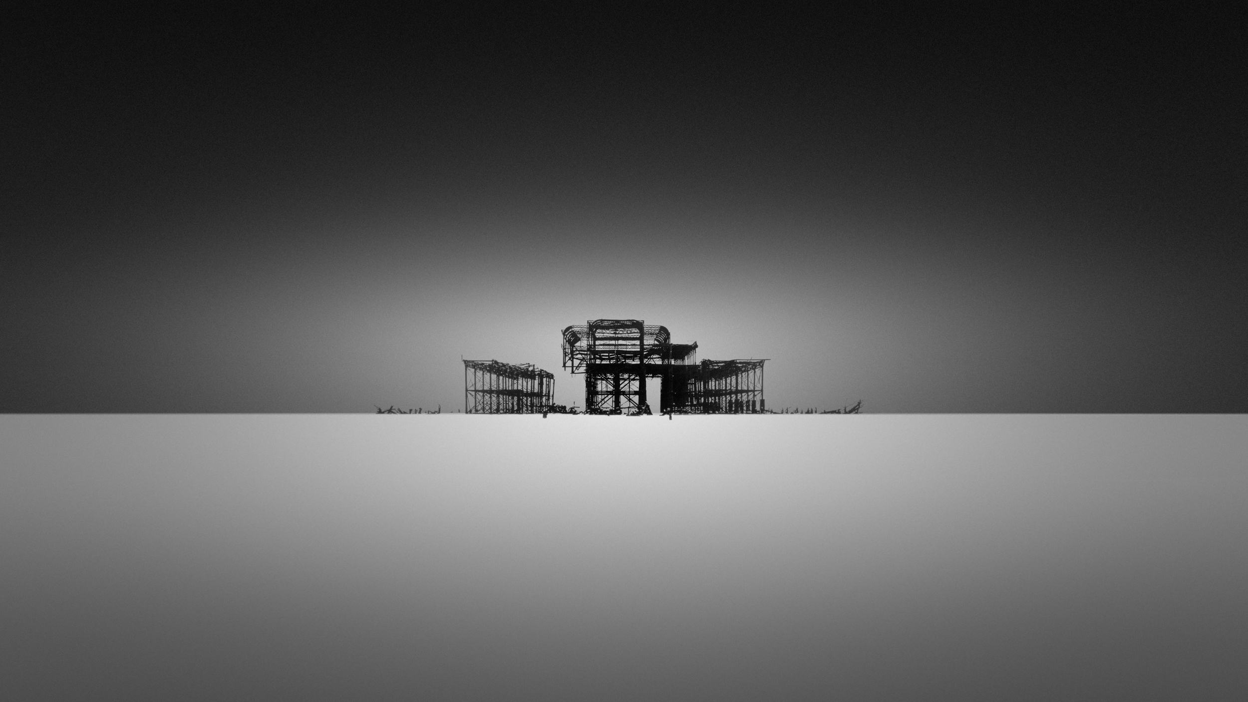 black and white long exposure