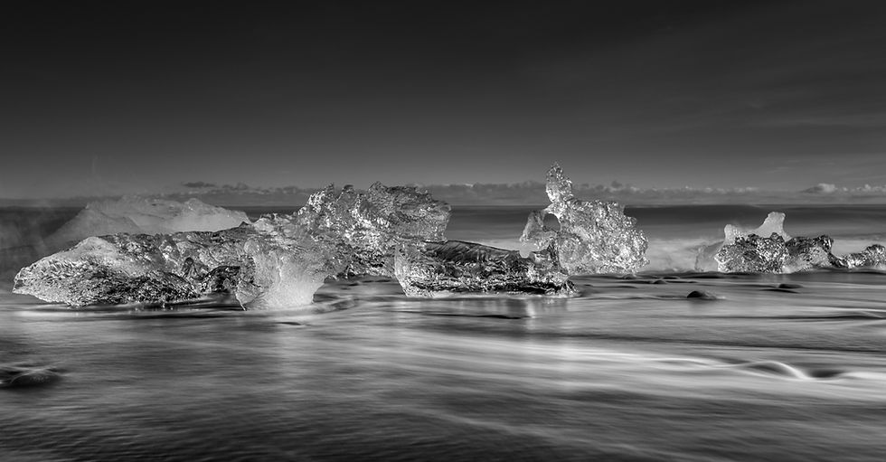 jokulsarlon iceland, long exposure