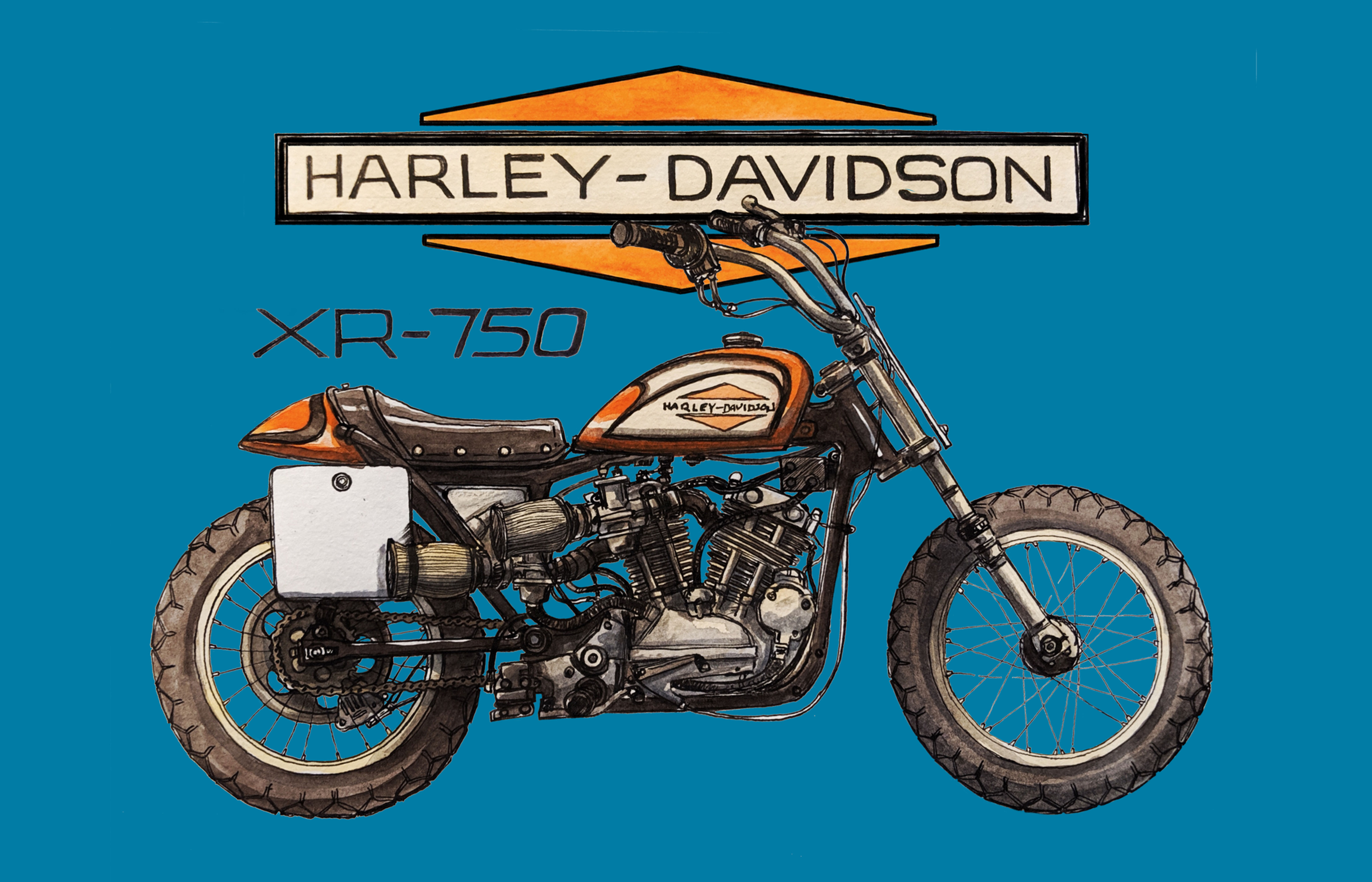 Harley-Davidson XR-750 Alternate Print